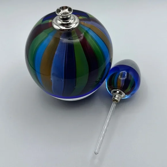 Vintage Italian perfume bottle with its original glass stopper, Murano glass - Picture 8 of 9